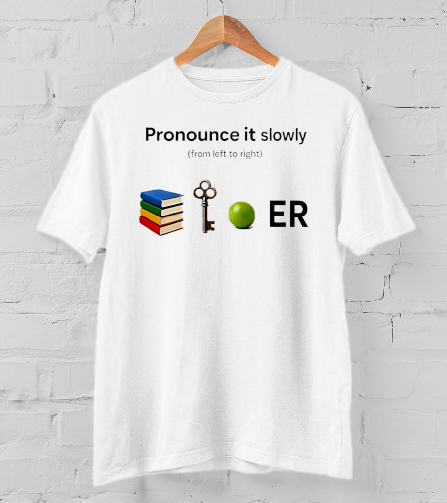 Pronounce It Slowly Books Key Lime ER Puzzle T-Shirt