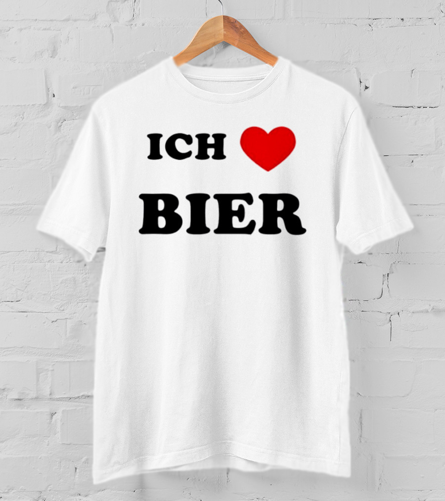 Ich Liebe Bier Heart Symbol For Beer Lovers T-Shirt