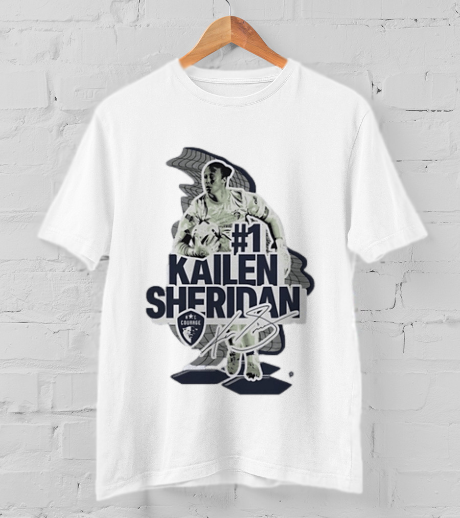Kailen Sheridan North Carolina Courage #1 Signature Collection T-Shirt