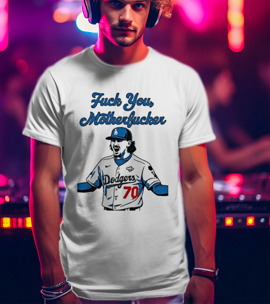 La Dodgers Justin Wrobleski 70 Baseball T-Shirt