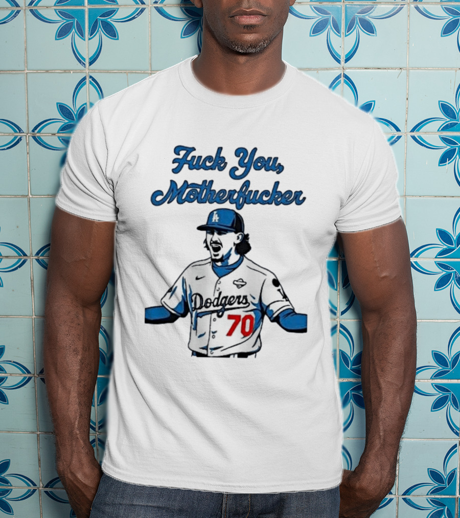 La Dodgers Justin Wrobleski 70 Baseball T-Shirt