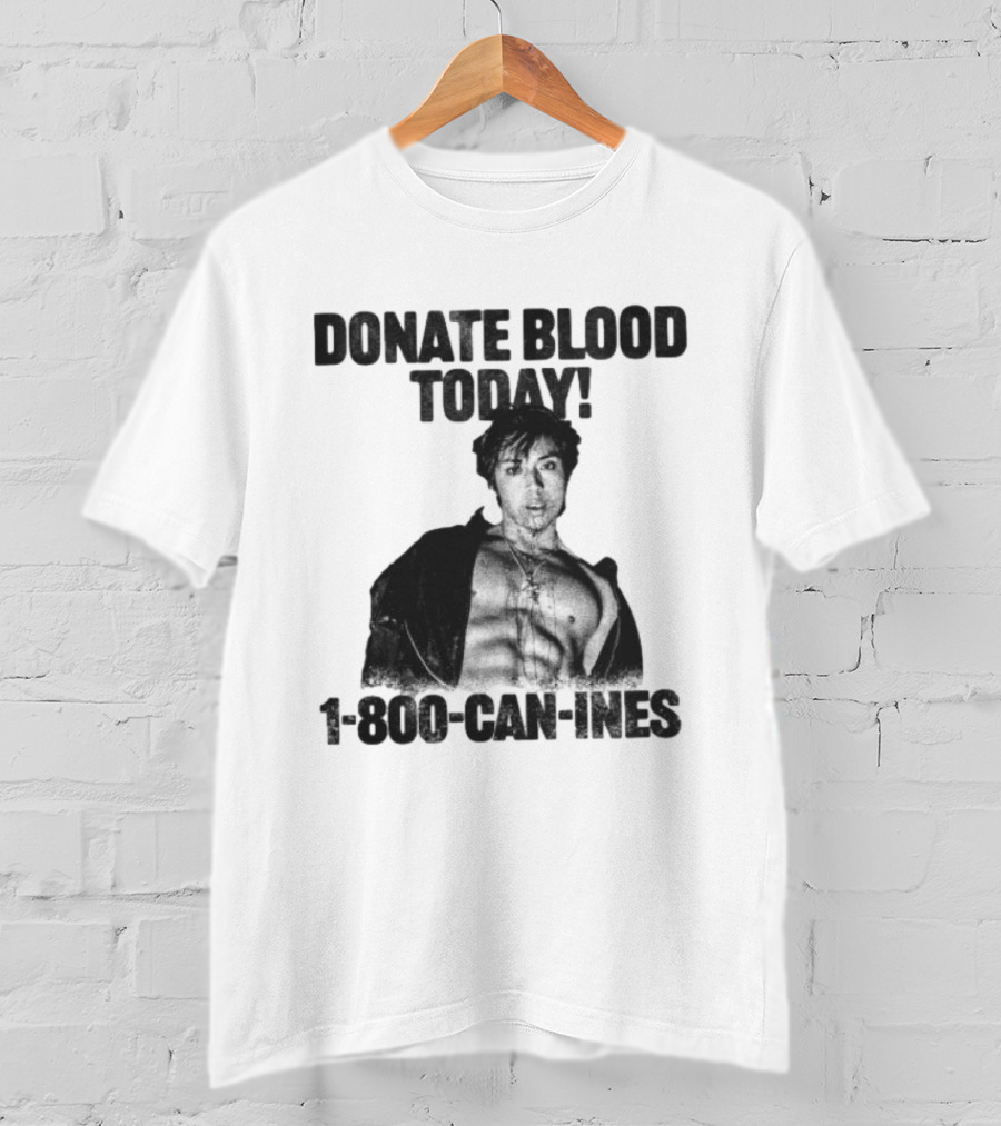 Mad Tsai Store Donate Blood Today 1 800 Can Ines White T-Shirt