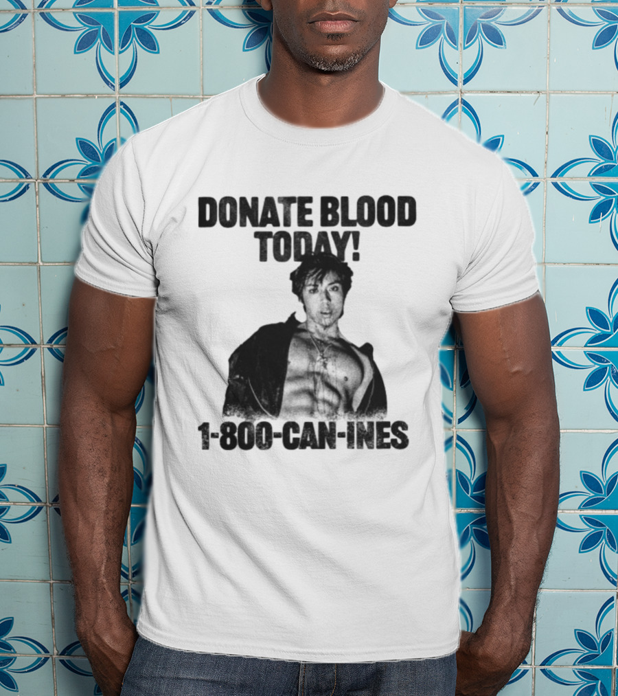 Mad Tsai Store Donate Blood Today 1 800 Can Ines White T-Shirt