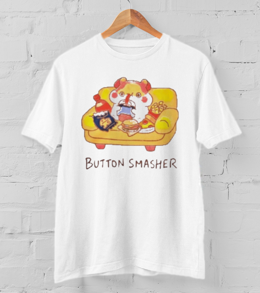 Classic Muffin Corner Muffinmaru Button Smasher Couch Potato Gamer Snack Time T-Shirt