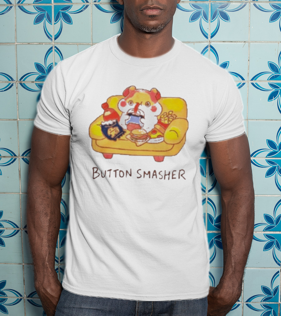 Classic Muffin Corner Muffinmaru Button Smasher Couch Potato Gamer Snack Time T-Shirt