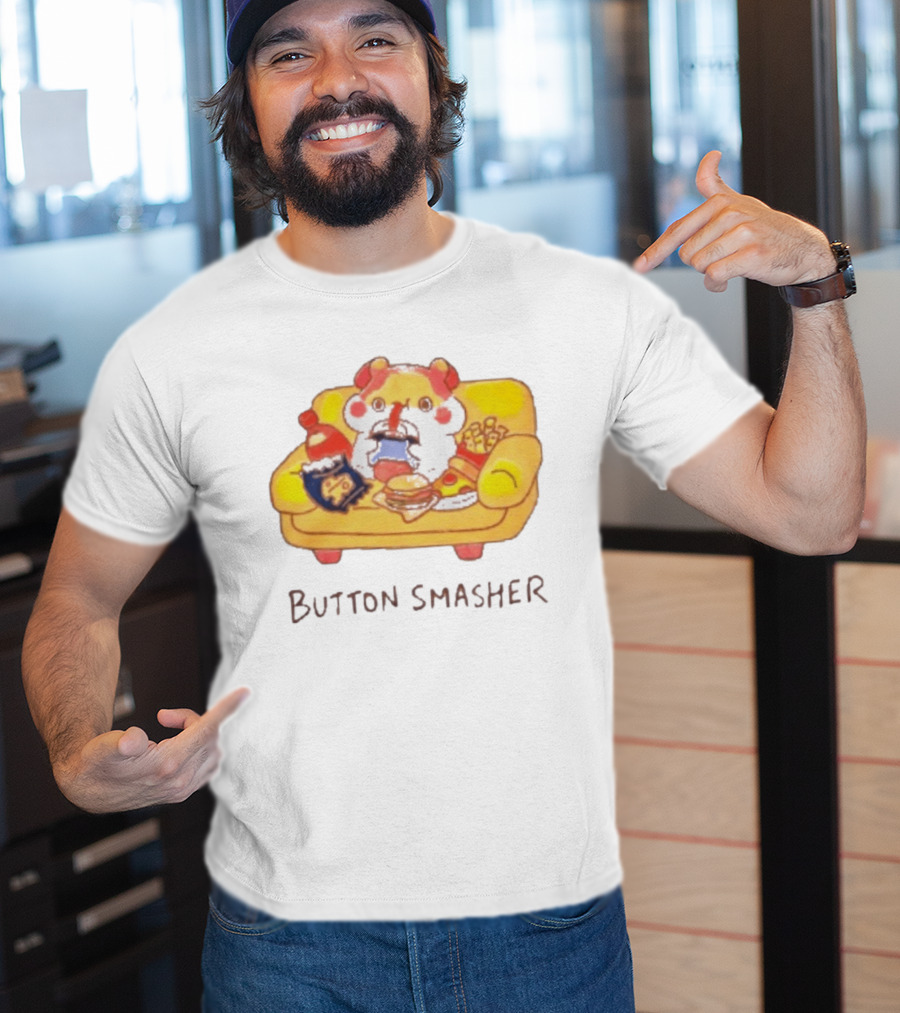 Classic Muffin Corner Muffinmaru Button Smasher Couch Potato Gamer Snack Time T-Shirt
