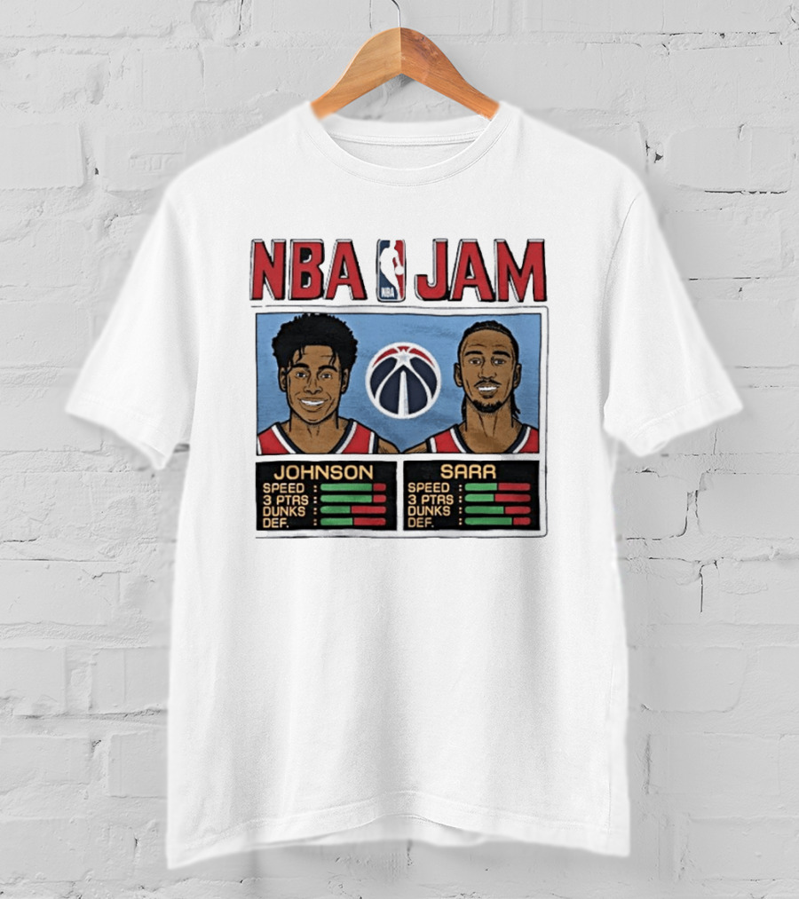 NBA Jam Wizards Johnson Alex Sarr Players Speed Points Dunks Defense T-Shirt