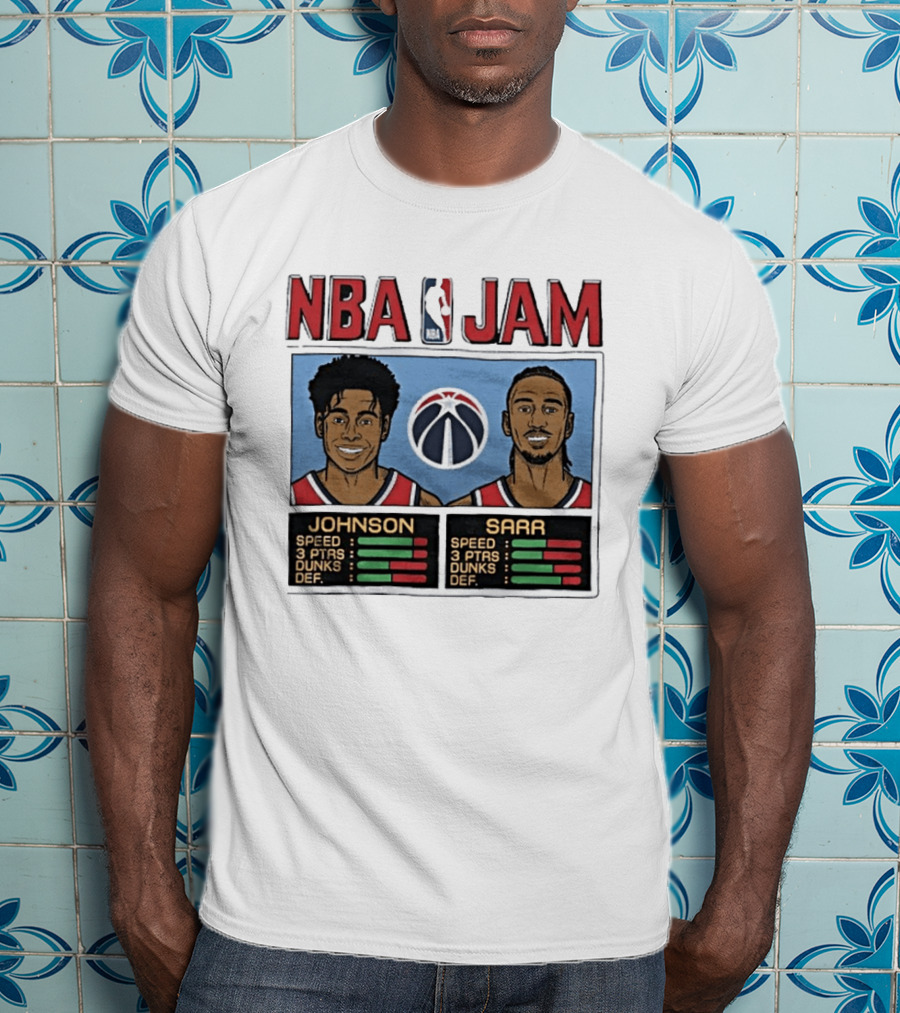 NBA Jam Wizards Johnson Alex Sarr Players Speed Points Dunks Defense T-Shirt