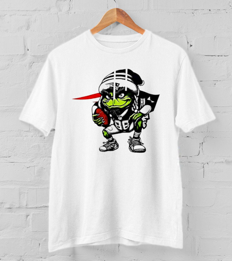 New England Patriots Grinch Christmas Football Collaboration T-Shirt