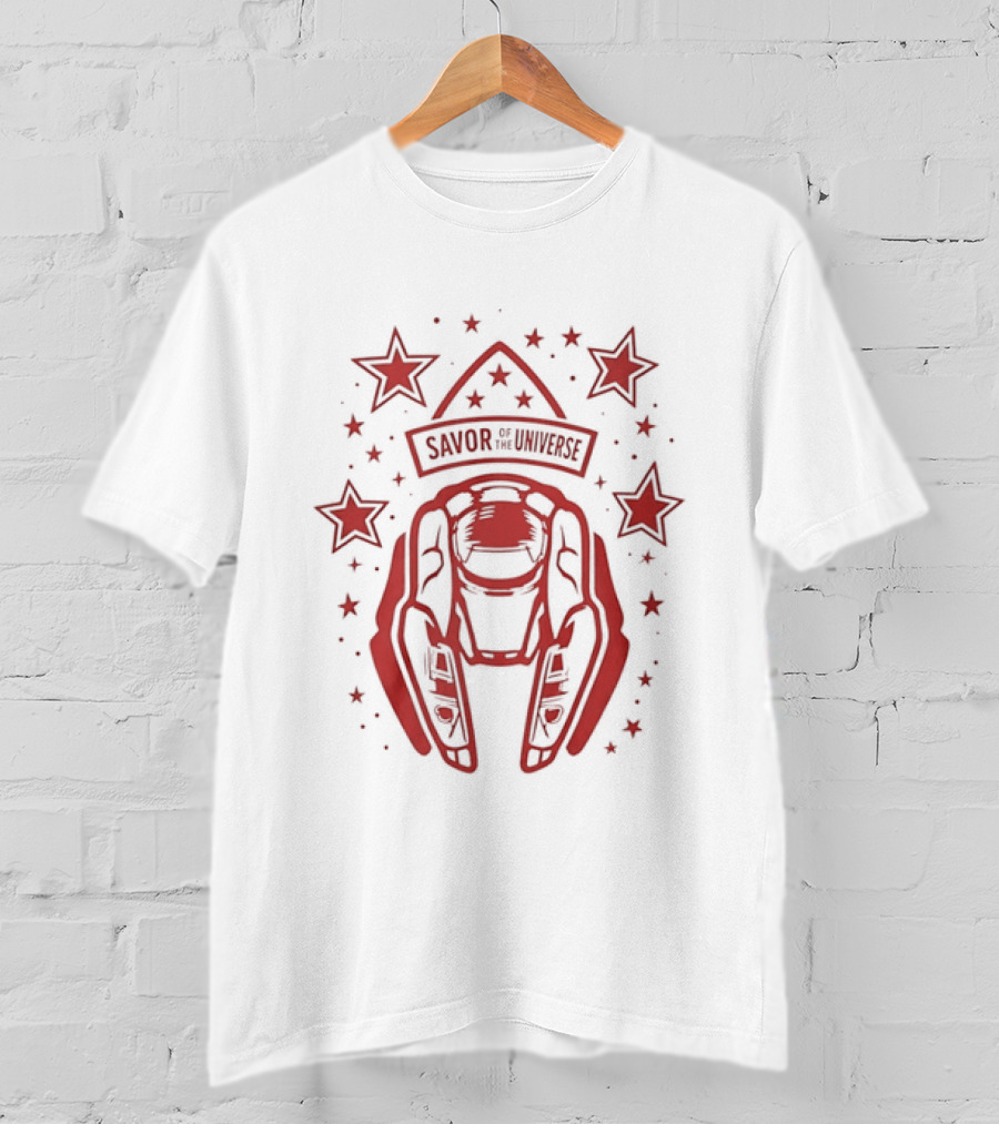 Savor Space Helmet Astronaut Starry Universe Adventure T-Shirt