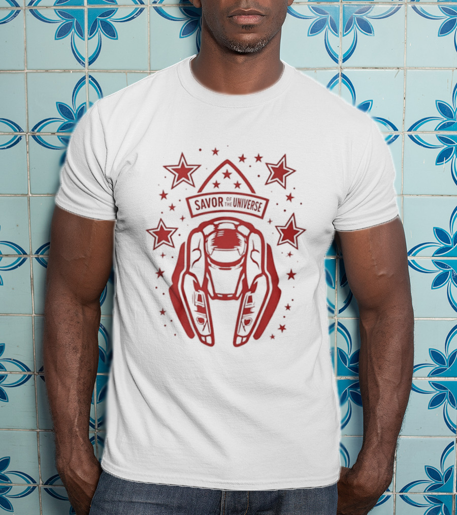 Savor Space Helmet Astronaut Starry Universe Adventure T-Shirt