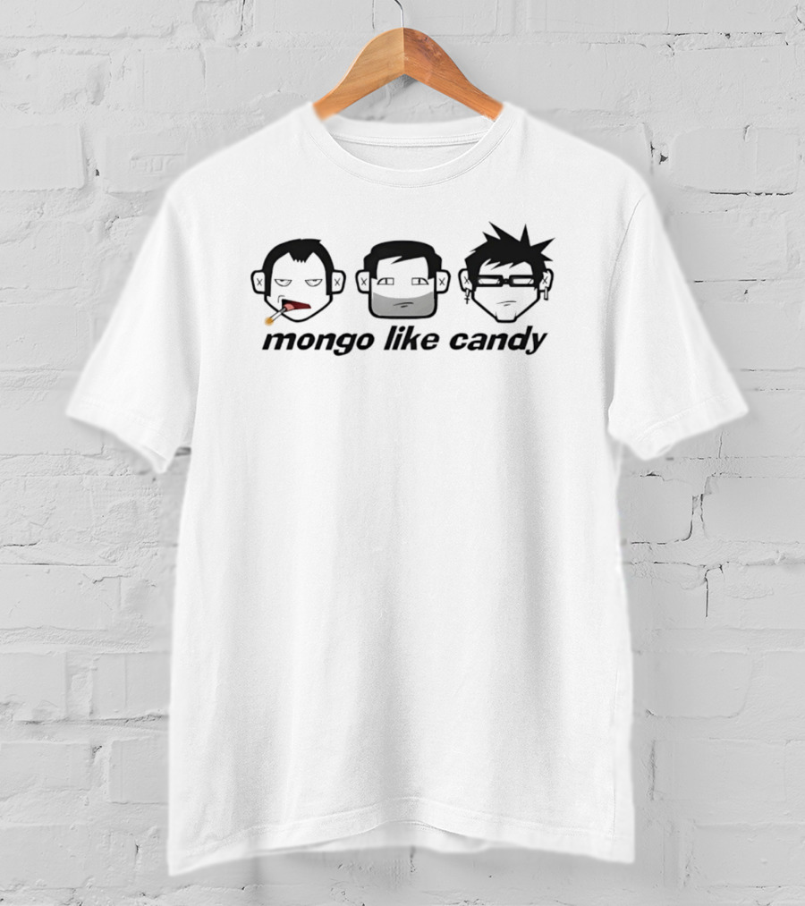 Mongo Like Candy Cartoon Character Trio Faces T-Shirt