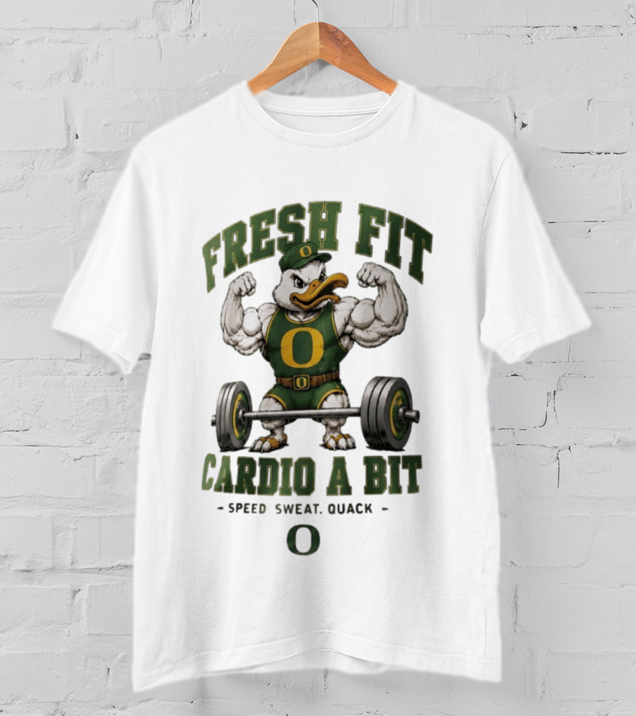 Oregon Ducks Fresh Fit Muscle Mascot Cardio Speed Sweat Quack T-Shirt