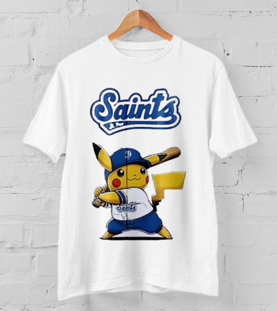 St Paul Saints Pikachu Baseball Collaboration T-Shirt