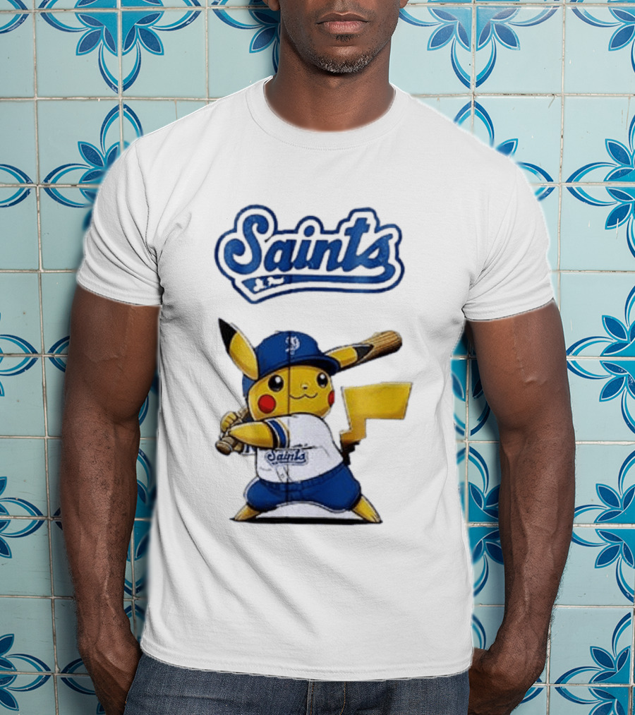 St Paul Saints Pikachu Baseball Collaboration T-Shirt