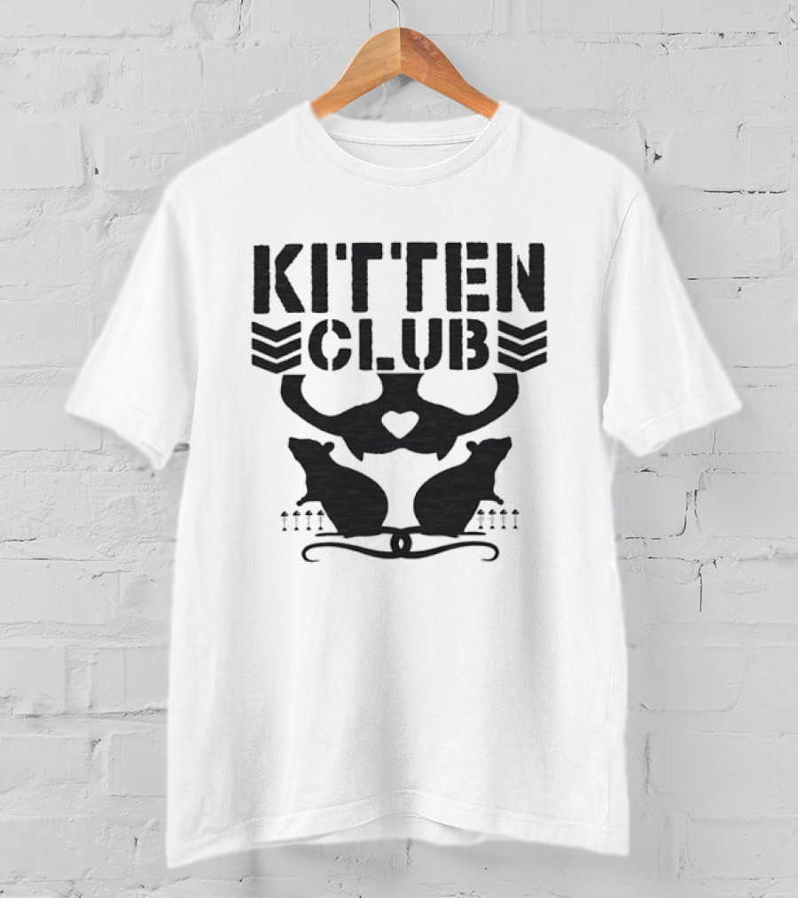 Kitten Club Distressed Pet Lover Cats With Heart T-Shirt