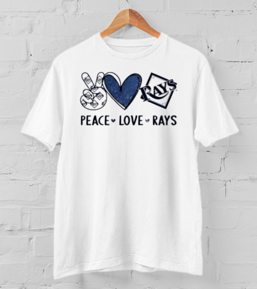 Peace Love Rays Tampa Bay Baseball Original T-Shirt