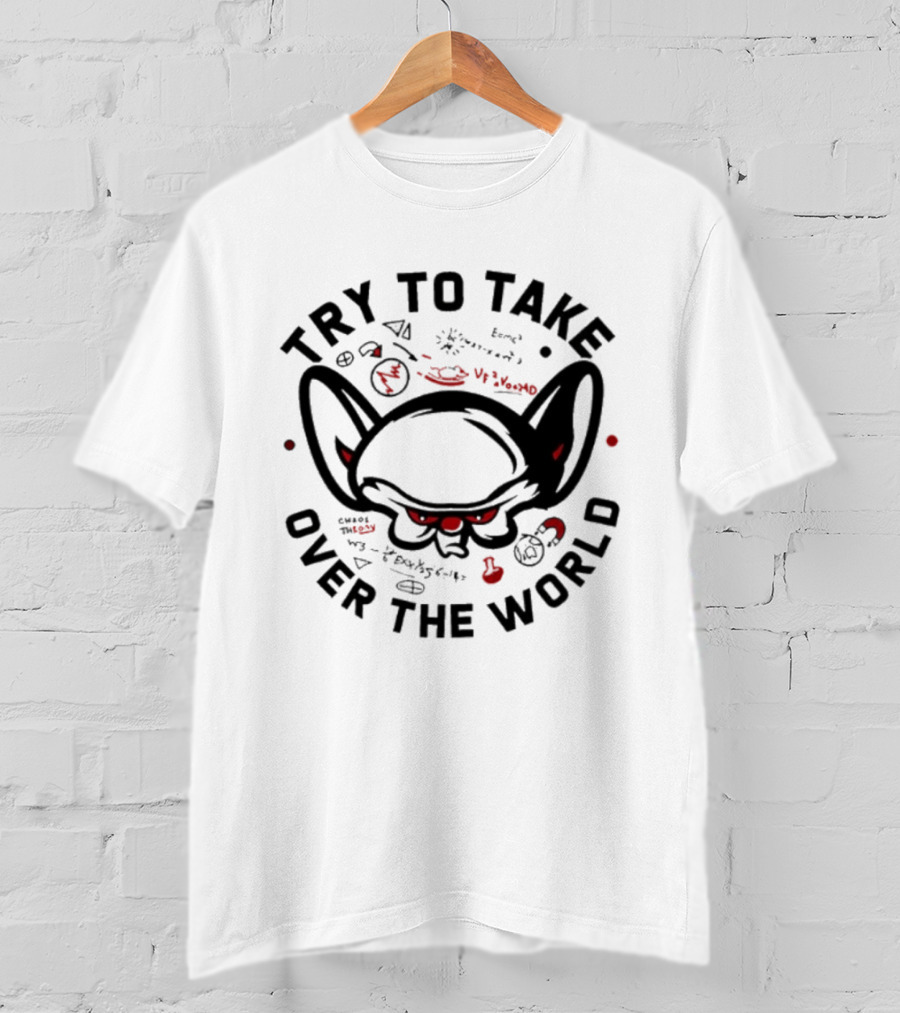 Try To Take Over The World Brain Cartoon T-Shirt
