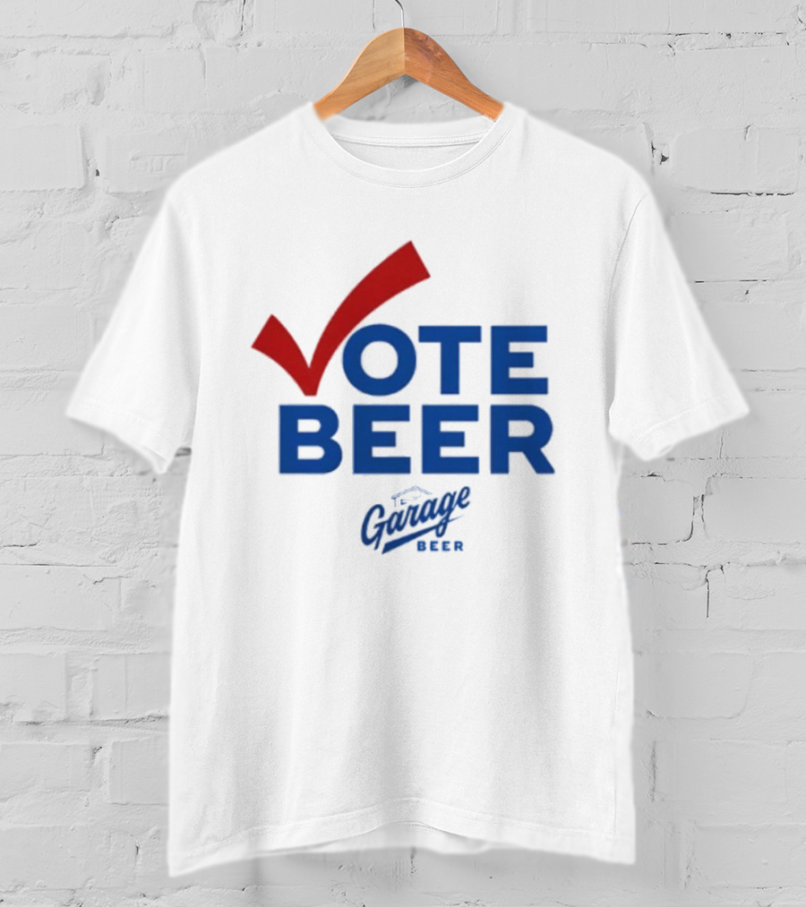 Vote Beer Garage Beer 2025 Checkmark Original T-Shirt
