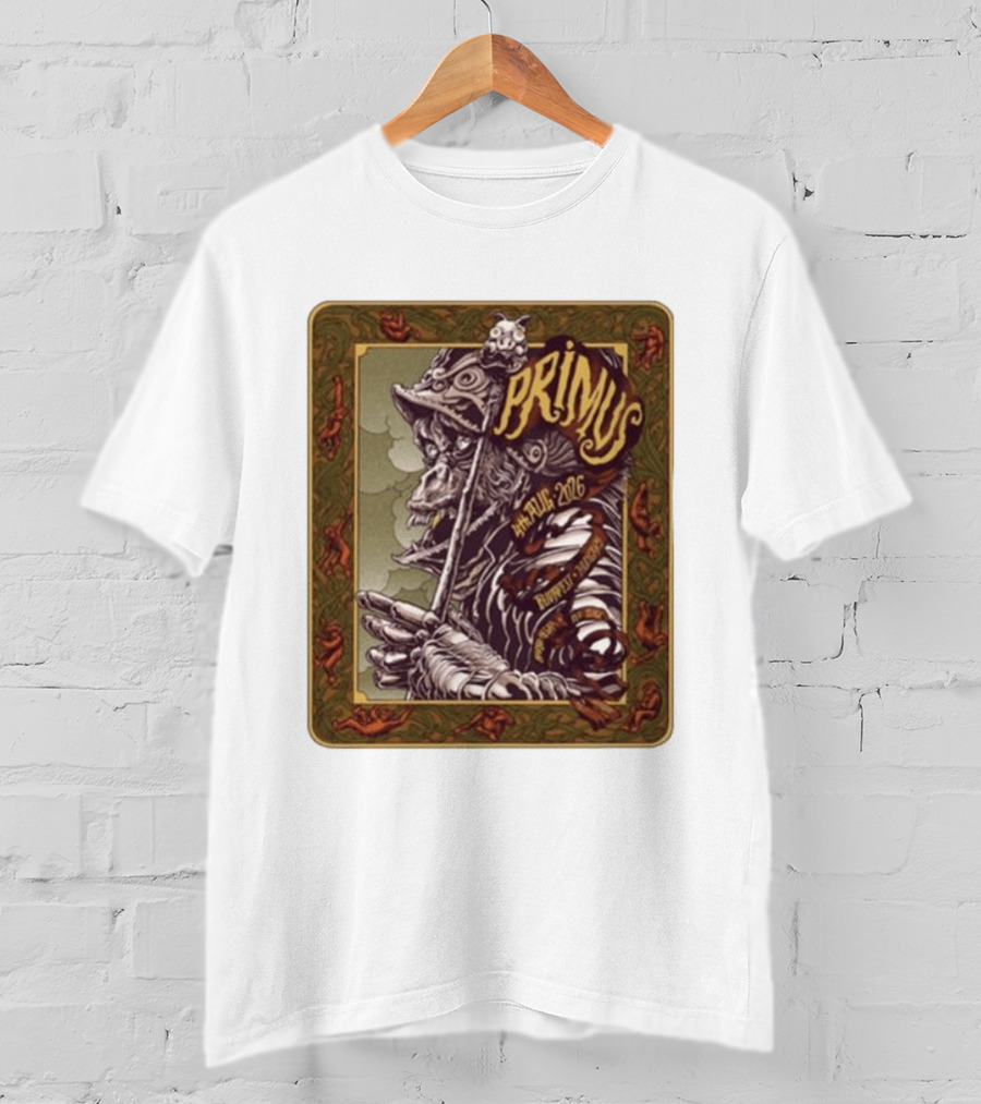 Primus 04 Aug 2026 Budapest Hungary Concert Vintage Warrior T-Shirt