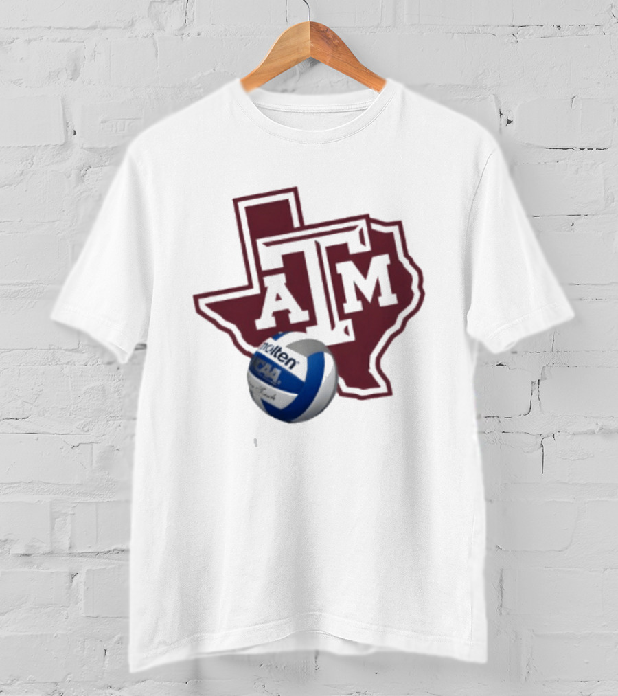 Texas A&M Aggies Volleyball Molten NCAA Map Team Spirit T-Shirt