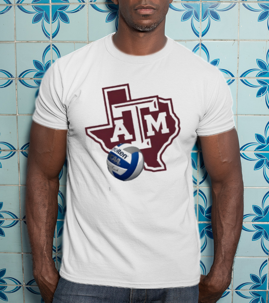 Texas A&M Aggies Volleyball Molten NCAA Map Team Spirit T-Shirt
