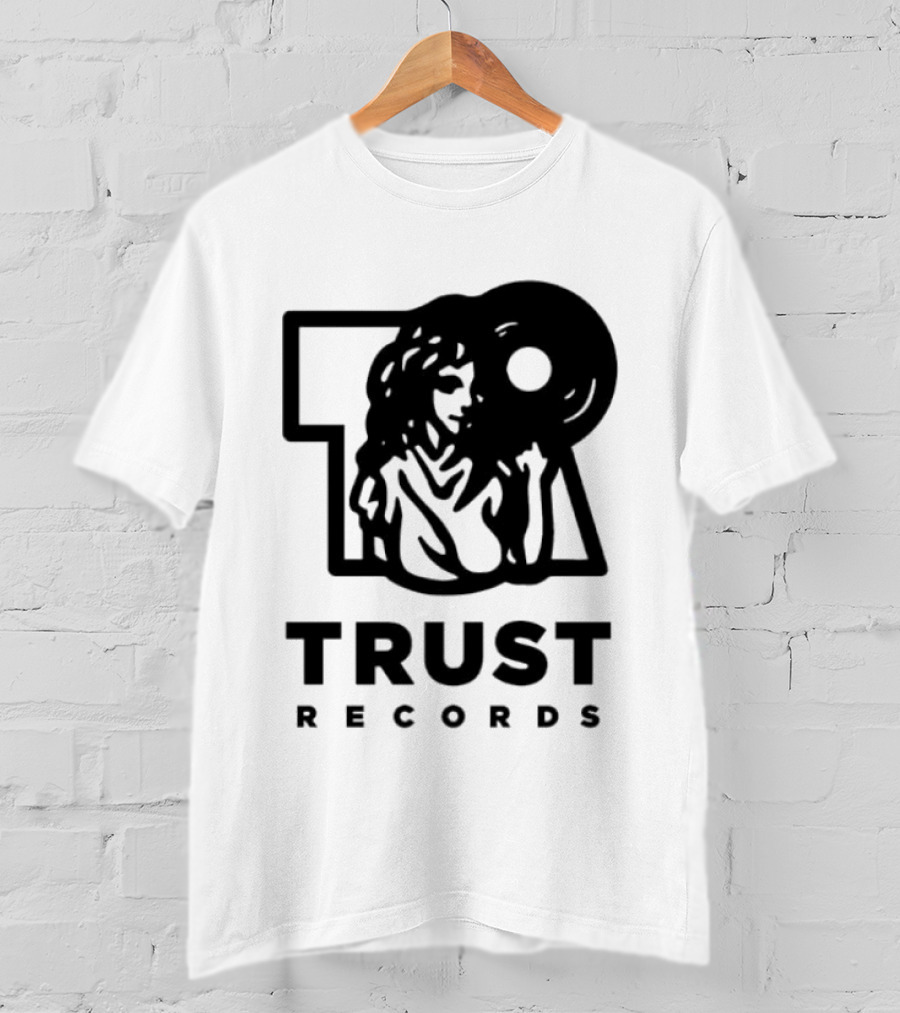 Trust Records Vinyl Spinning Woman T-Shirt