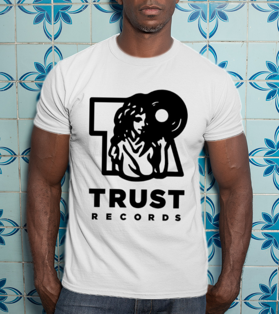 Trust Records Vinyl Spinning Woman T-Shirt