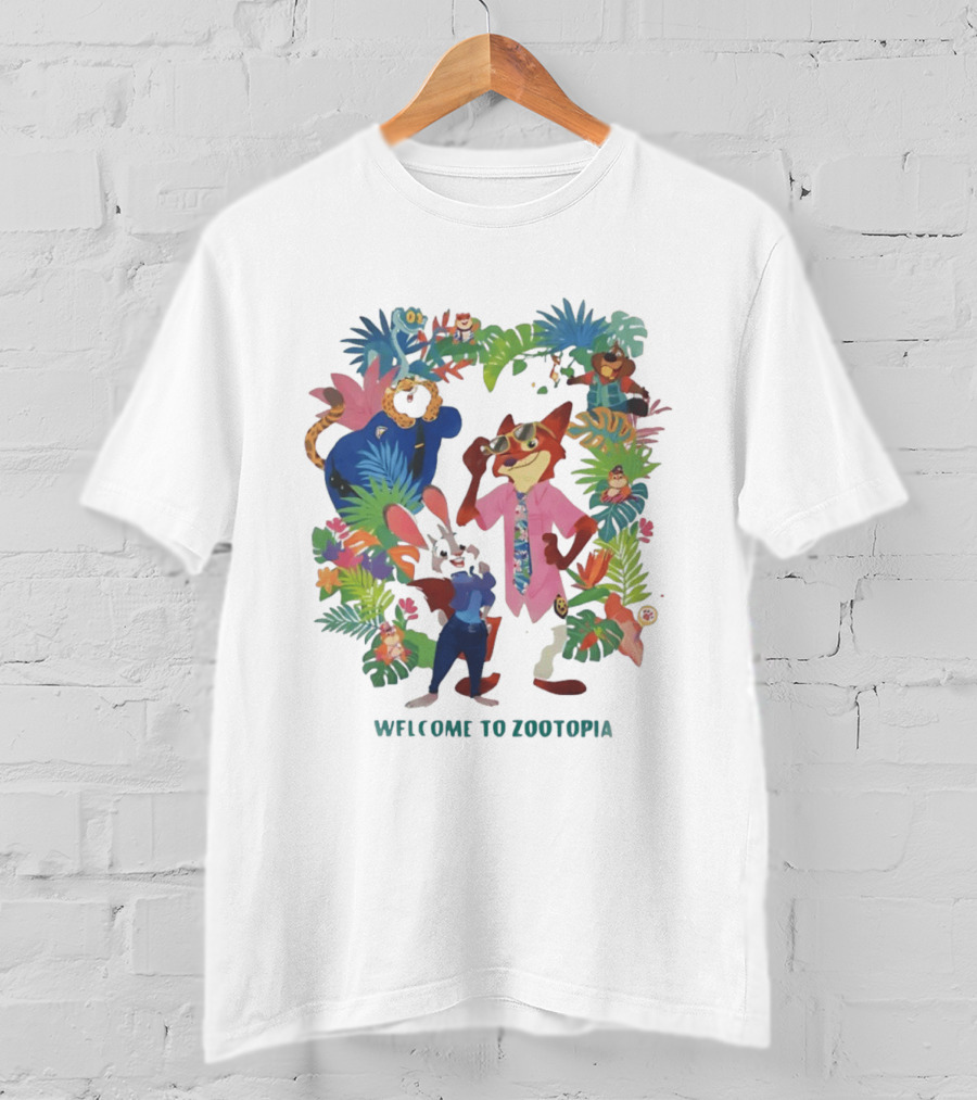 Welcome To Zootopia Enjoy Our Pawpsicle Jungle Adventure Characters T-Shirt