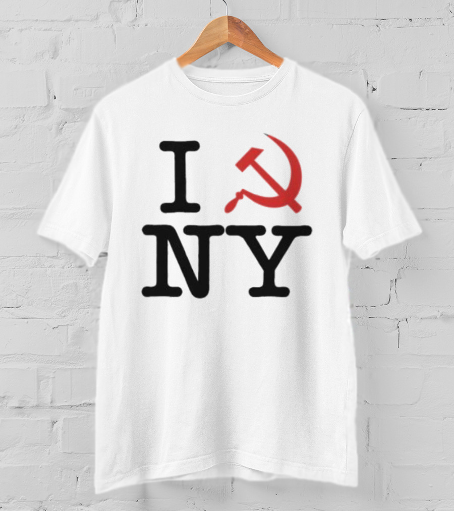 I Love NY Zohran Mamdani Hammer And Sickle T-Shirt