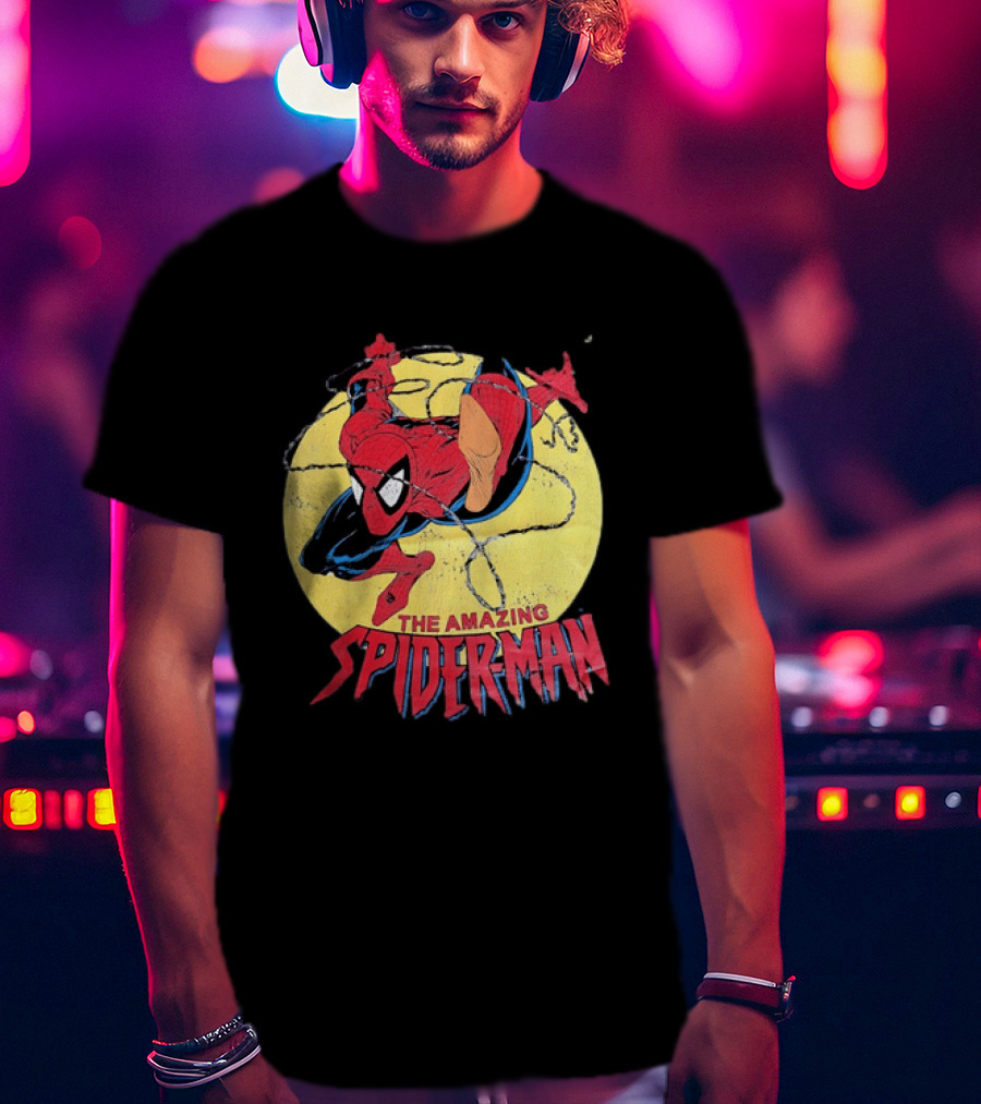 Amazing Spider Man Distressed Marvel Superhero Webslinger T-Shirt
