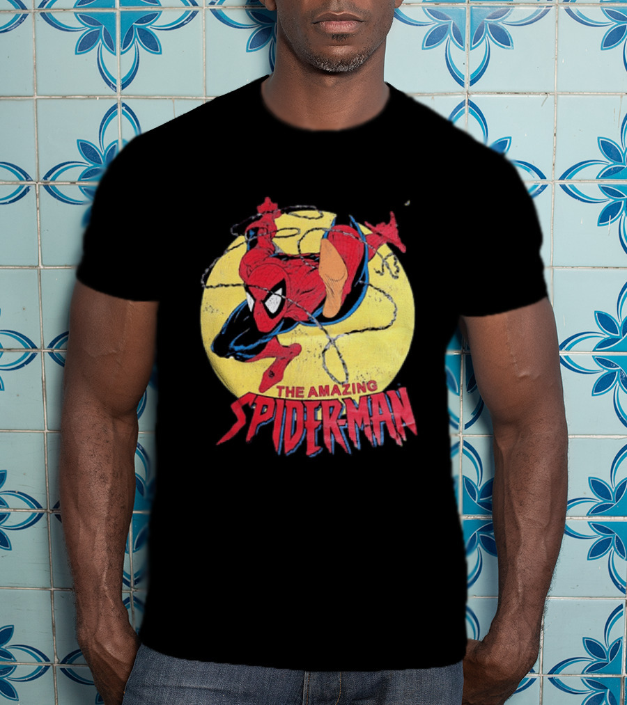 Amazing Spider Man Distressed Marvel Superhero Webslinger T-Shirt