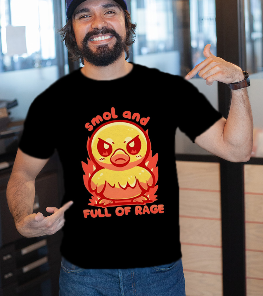 Smol And Full Of Rage Angry Duck T-Shirt