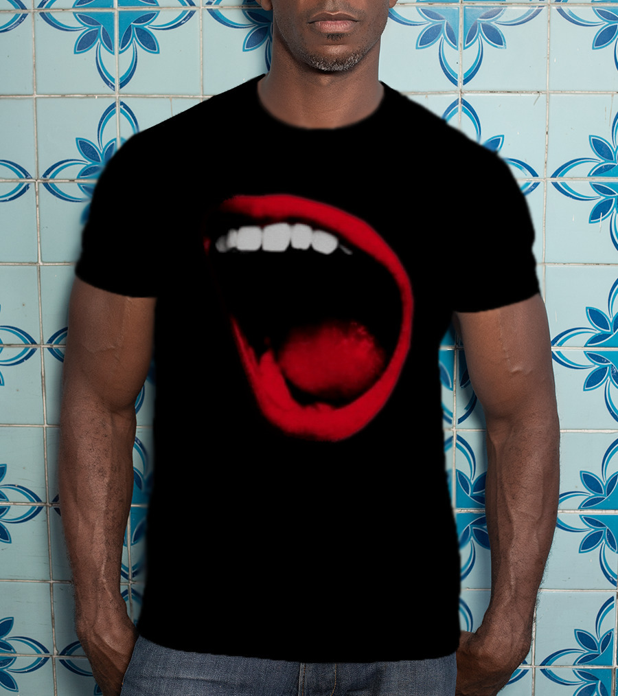 Benjamin Ingrosso Store Mouth European Tour Red Lips Open Mouth Image T-Shirt
