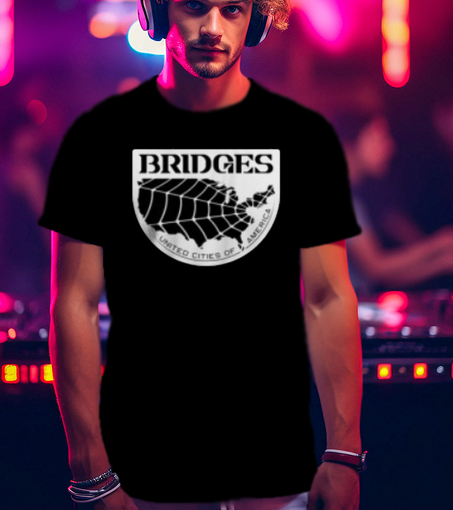 Brain Dead X Death Stranding Bridges United Cities Of America T-Shirt
