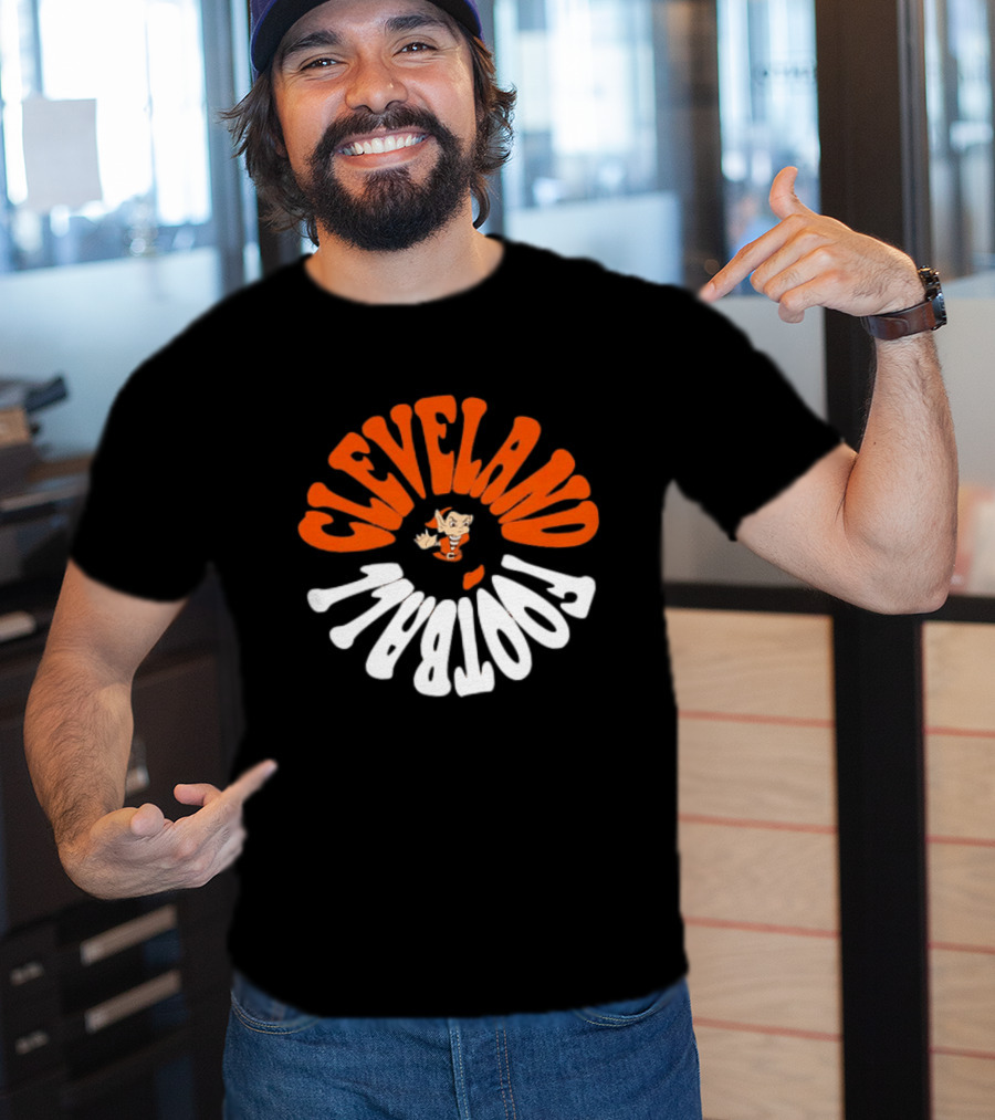 Cleveland Football Brownie The Elf Retro Orange White T-Shirt