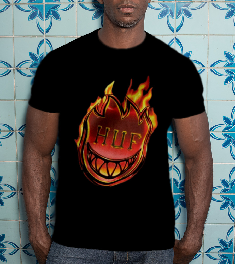 Huf X Spitfire Flame Galaxies Collaboration With Iconic Smiling T-Shirt