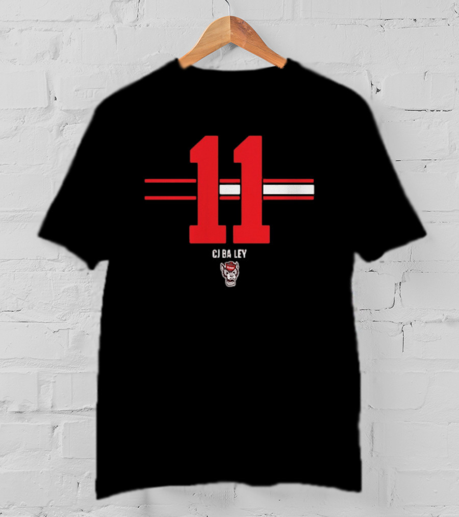 CJ Bailey 11 NC State Wolfpack College Football Fan Gear T-Shirt