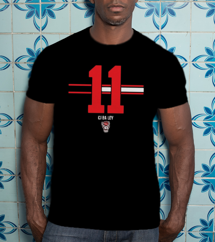 CJ Bailey 11 NC State Wolfpack College Football Fan Gear T-Shirt