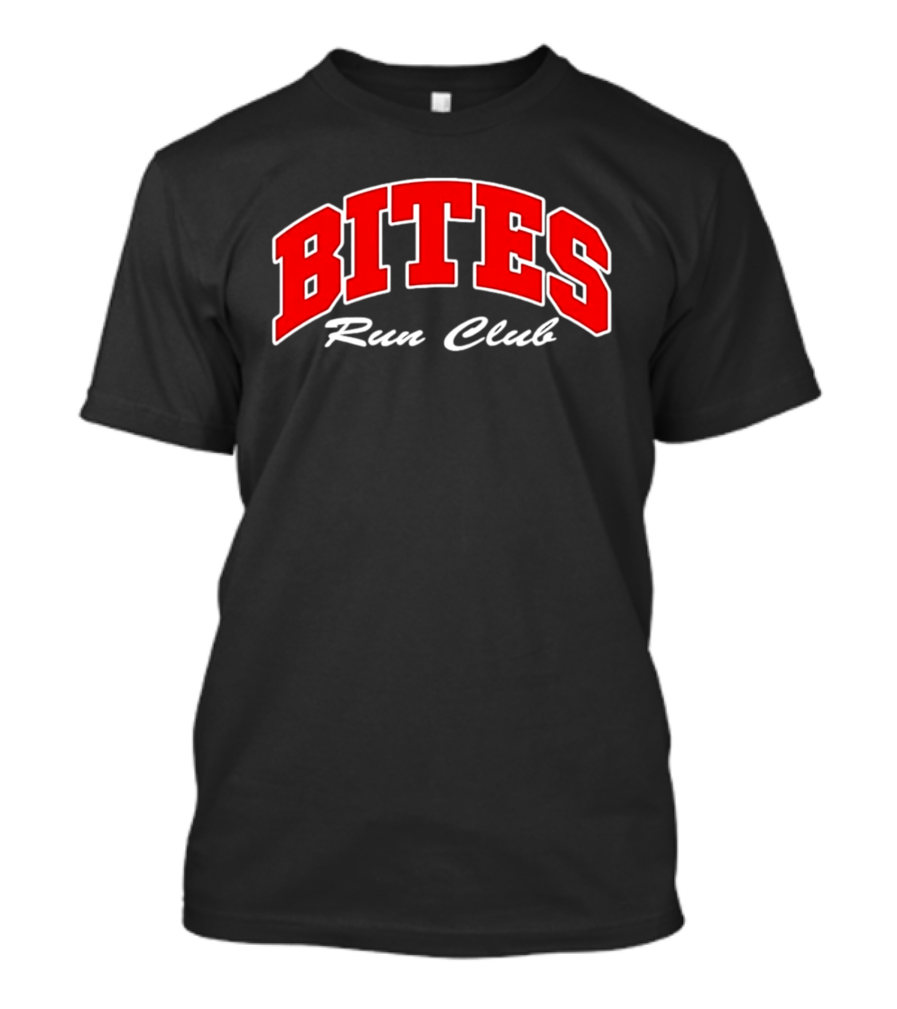 Bites Run Club Classic Style Sports Lettering T-Shirt