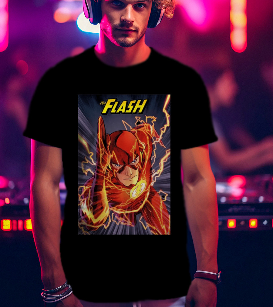 The Flash DC Comics Superhero Lightning Speedburst T-Shirt