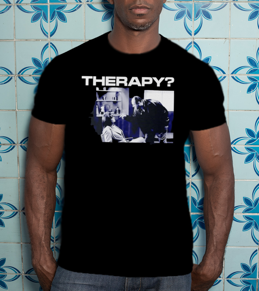 Tony Soprano Theraphy Pointing At Dr Melfi Black White Session T-Shirt