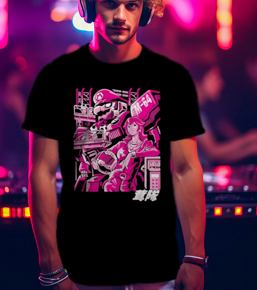Turtle Destroyer M 64 Japanese Manga Style Mario Kart T-Shirt