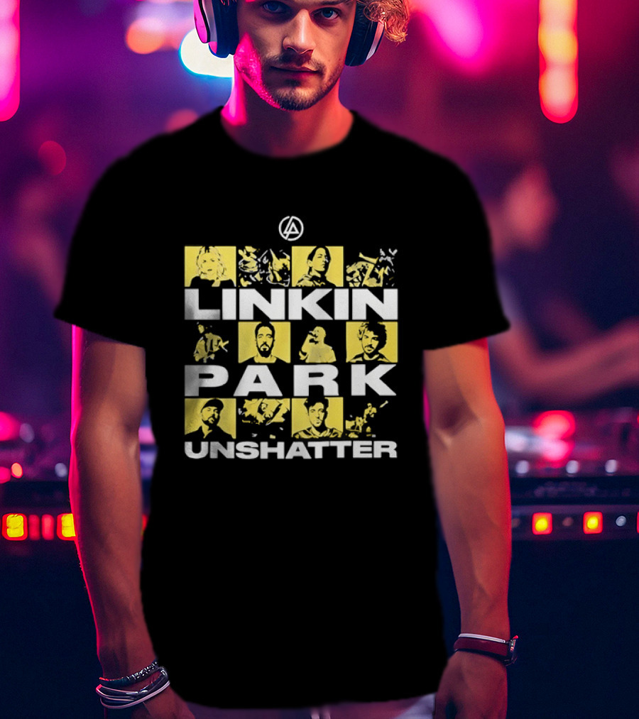 Linkin Park Unshatter Band Members Alternative Rock Compilation T-Shirt