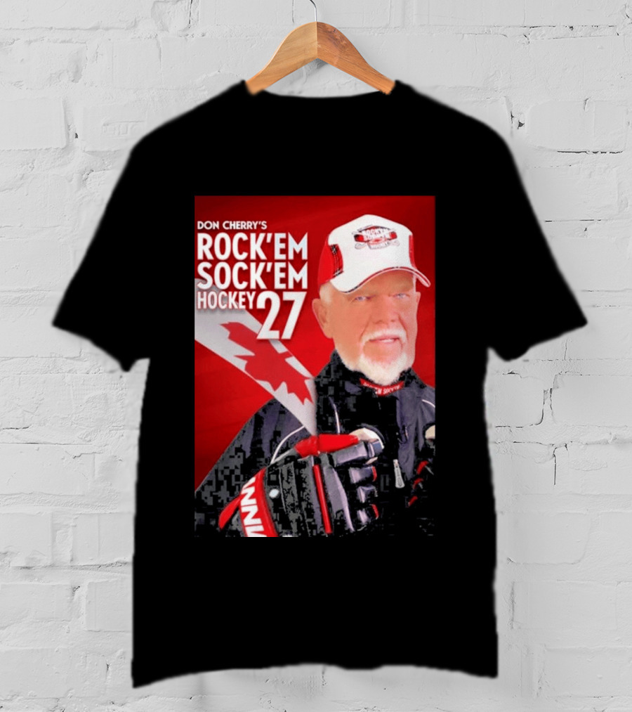 Don Cherry's Rock'em Sock'em Hockey 27 Maple Leaf Hat And Gloves Canada T-Shirt
