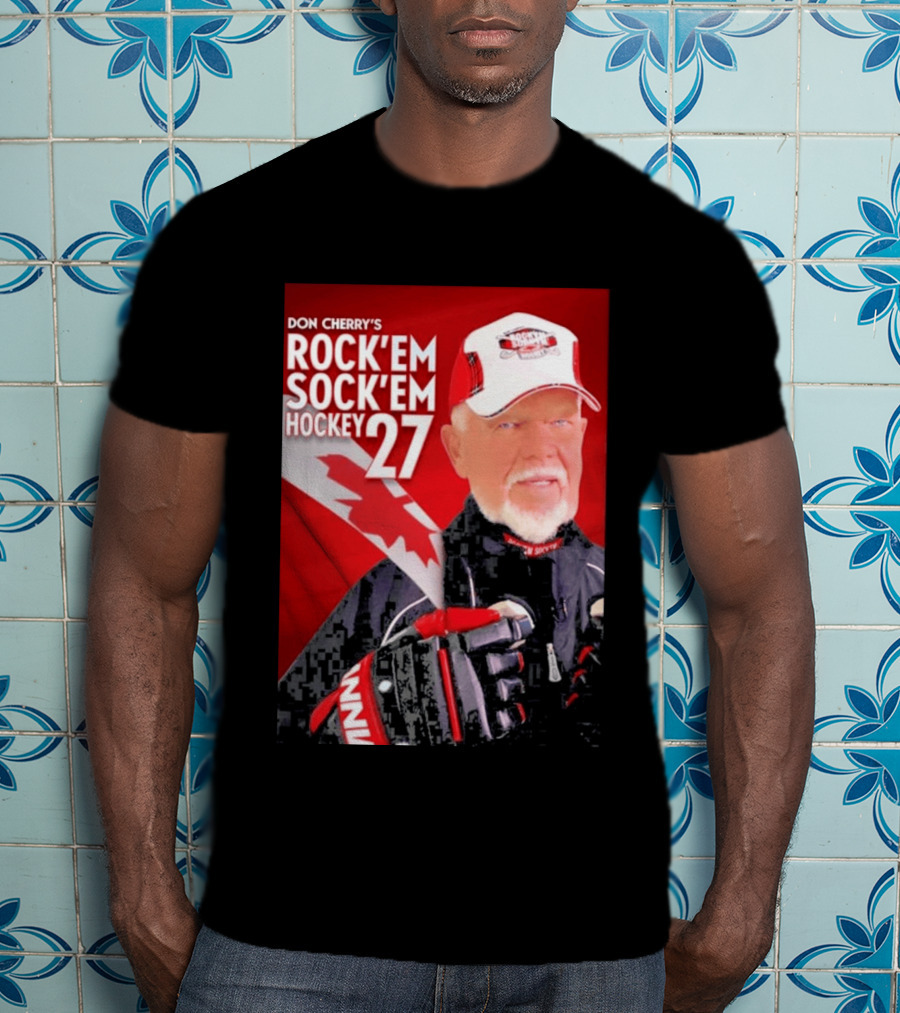 Don Cherry's Rock'em Sock'em Hockey 27 Maple Leaf Hat And Gloves Canada T-Shirt