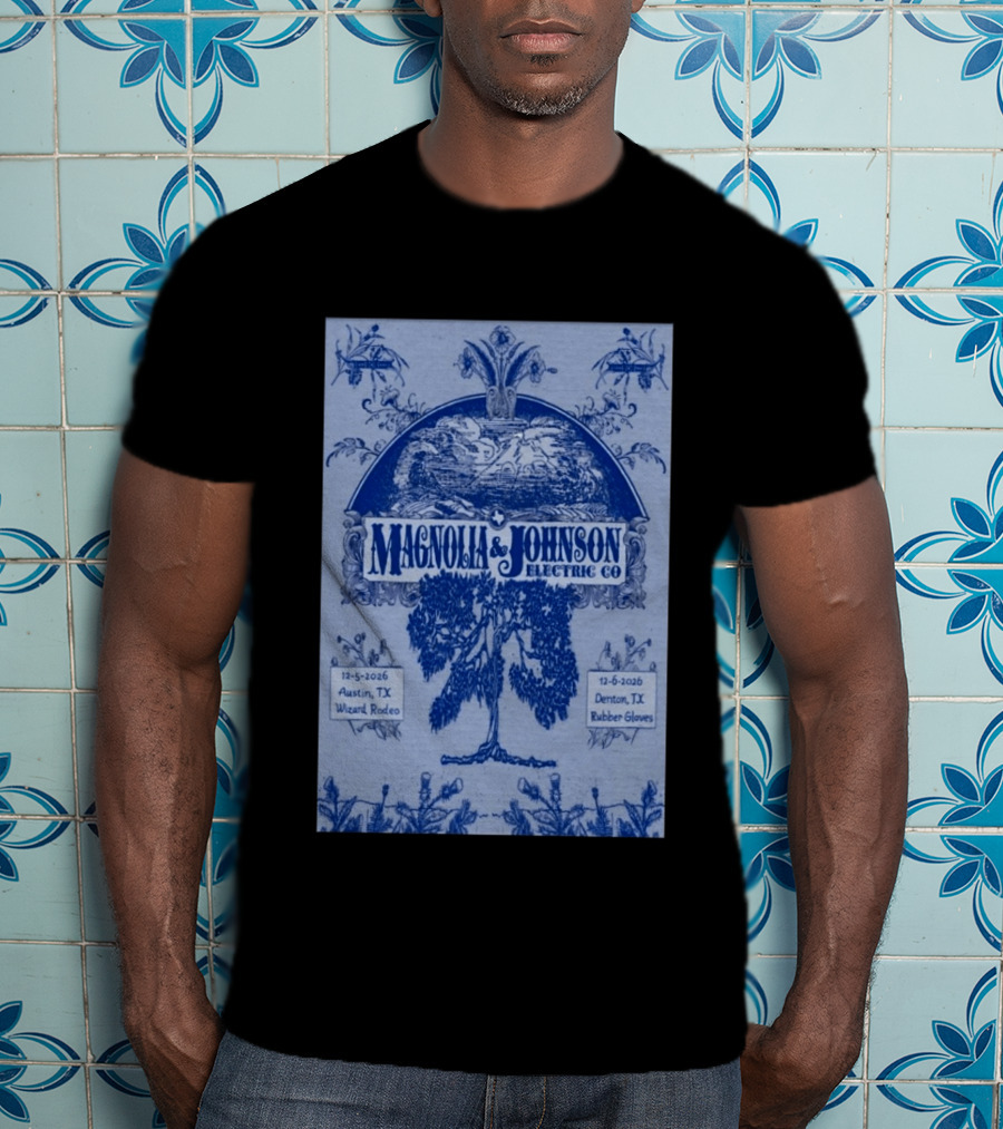 Magnolia And Johnson Electric Co Austin TX Wizard Rodeo Denton TX Rubber Gloves Dec 5 6 2026 T-Shirt