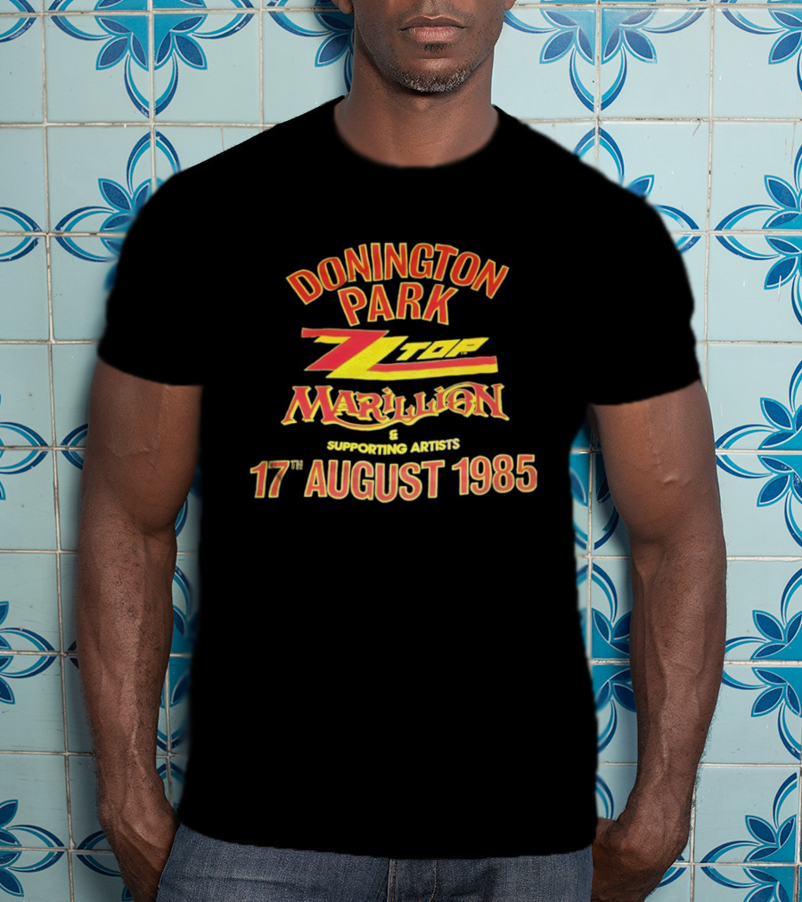 Donington Park ZZ Top Marillion 17 August 1985 Concert Supporting Artists T-Shirt