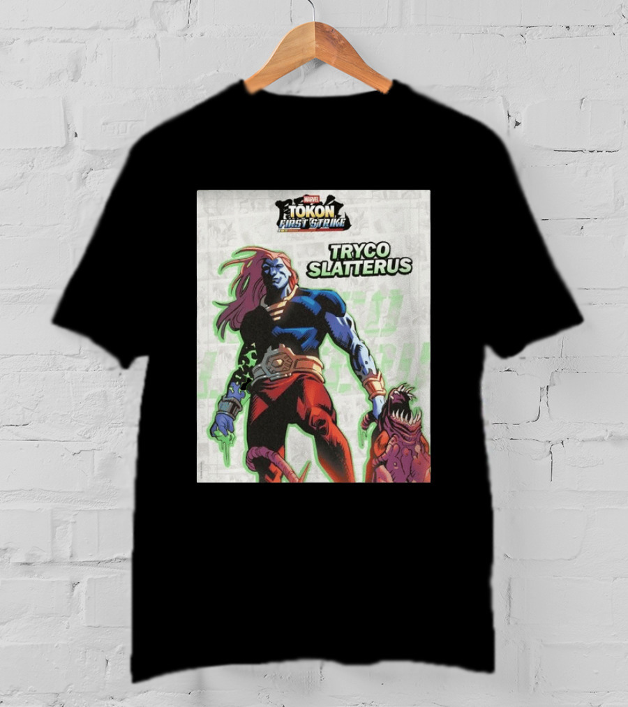Marvel Tokon First Strike Tryco Slatterus Character With Creature T-Shirt