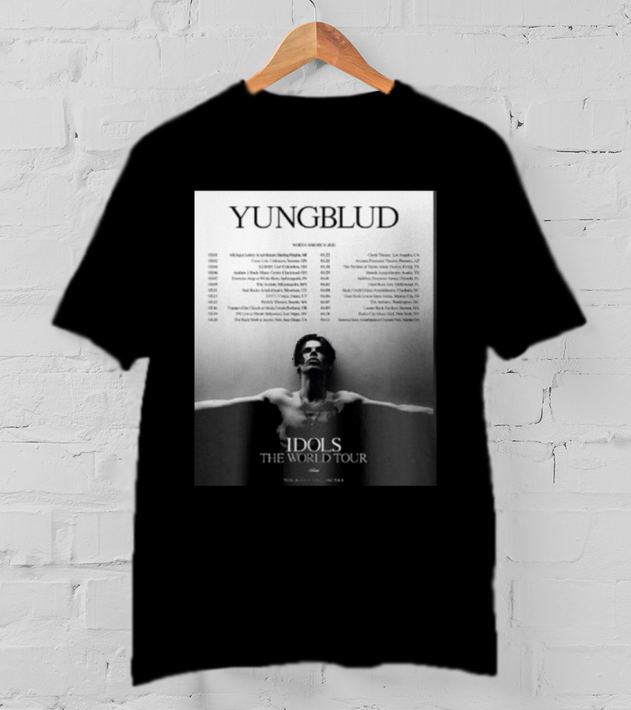 YUNGBLUD Idols The World Tour North America 2026 Schedule Dates Mockup Two Side T-Shirt